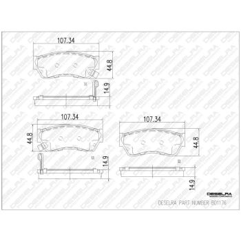 DESELRA Brake Pad Set Front (BD1176)