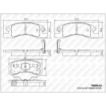 DESELRA Brake Pad Set Front (BD3976)