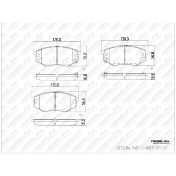 DESELRA Brake Pad Set Front (BD1103)
