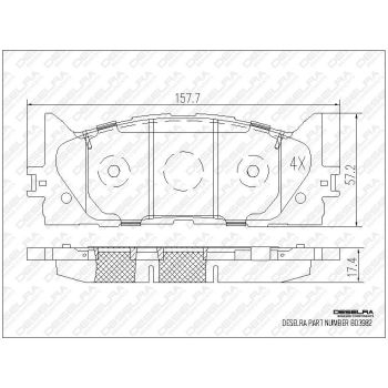 DESELRA Brake Pad Set Front (BD3982)