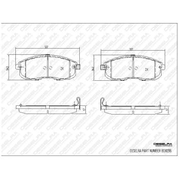 DESELRA Brake Pad Set Front (BD8296)