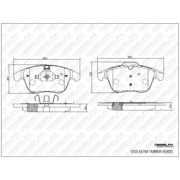 DESELRA Brake Pad Set Front (BD8320)
