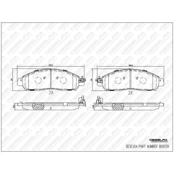 DESELRA Brake Pad Set Front (BD9339)
