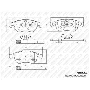 DESELRA Brake Pad Set Front (BD8360)