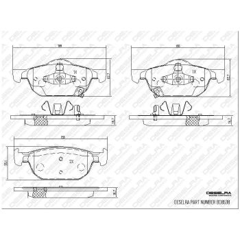 DESELRA Brake Pad Set Front (BD8538)