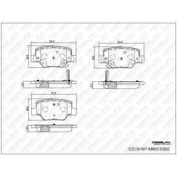 DESELRA Brake Pad Set Rear (BD8550)