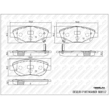DESELRA Brake Pad Set Front (BD8552)