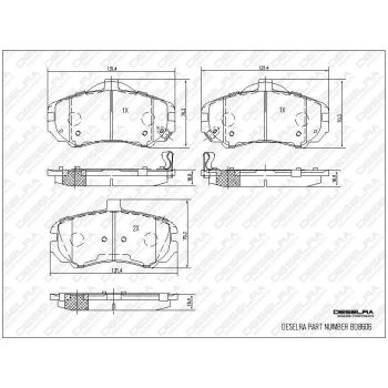 DESELRA Brake Pad Set Front (BD8606)