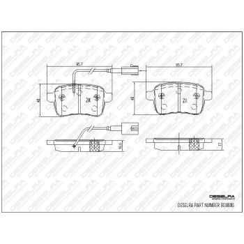 DESELRA Brake Pad Set Rear (BD8616)