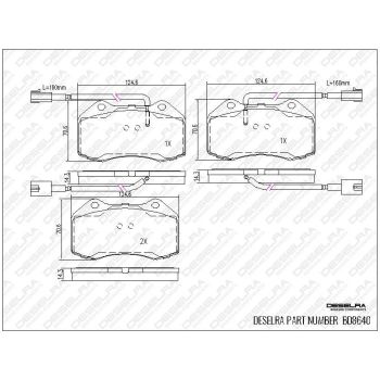 DESELRA Brake Pad Set Front (BD8640)