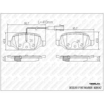 DESELRA Brake Pad Set Rear (BD8642)