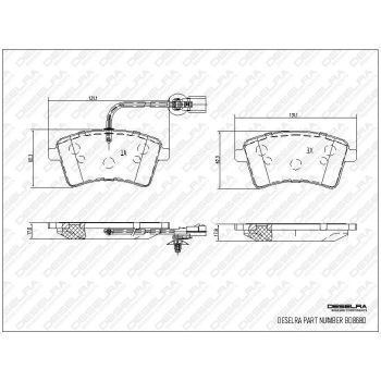 DESELRA Brake Pad Set Front (BD8680)