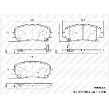 DESELRA Brake Pad Set Front (BD8714)