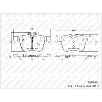 DESELRA Brake Pad Set Rear (BD8974)