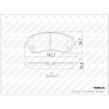 DESELRA Brake Pad Set Front (BD1289)