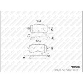 DESELRA Brake Pad Set Rear (BD1295)