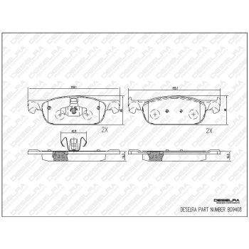 DESELRA Brake Pad Set Front (BD9408)