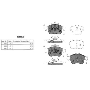 DESELRA Brake Pad Set Front (BD9906)