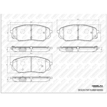 DESELRA Brake Pad Set Front (BD9966)