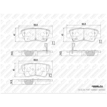 DESELRA Brake Pad Set Rear (BD10082)