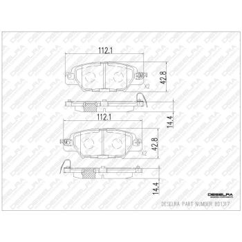 DESELRA Brake Pad Set Rear (BD1317)