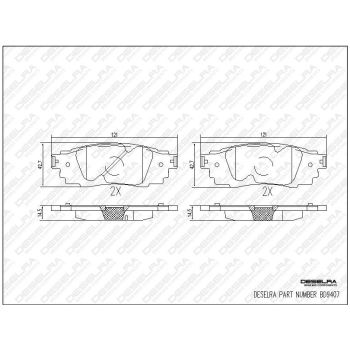 DESELRA Brake Pad Set Rear (BD9407)