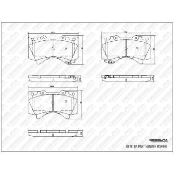 DESELRA Brake Pad Set Front (BD8458)