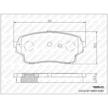 DESELRA Brake Pad Set Rear (BD8154)