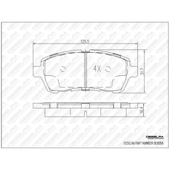 DESELRA Brake Pad Set Front (BD8358)