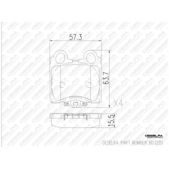 DESELRA Brake Pad Set Rear (BD3220)