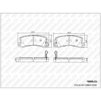 DESELRA Brake Pad Set Rear (BD956)