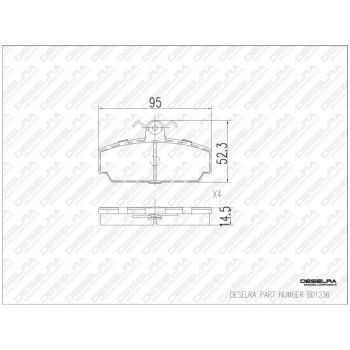 DESELRA Brake Pad Set Rear (BD1236)