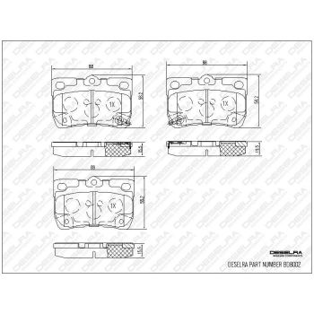 DESELRA Brake Pad Set Rear (BD8002)