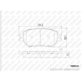 DESELRA Brake Pad Set Front (BD3240)