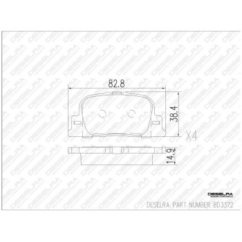 DESELRA Brake Pad Set Rear (BD3372)