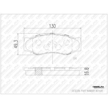 DESELRA Brake Pad Set Front (BD1420)
