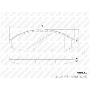 DESELRA Brake Pad Set Front (BD2032)