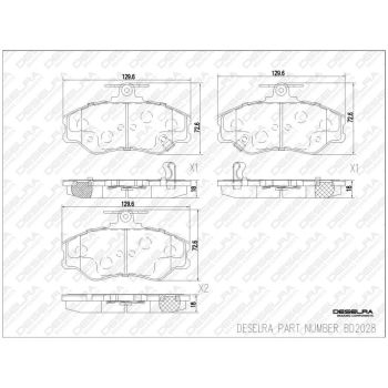 DESELRA Brake Pad Set Front (BD2028)