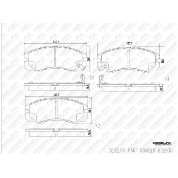DESELRA Brake Pad Set Front (BD2030)