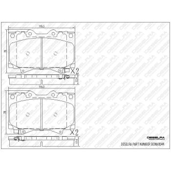 DESELRA Brake Pad Set Front (BDMX1544)