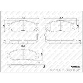 DESELRA Brake Pad Set Front (BD2930)