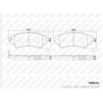 DESELRA Brake Pad Set Front (BD3634)