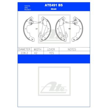 ATE Brake Shoe Set (ATE491BS)