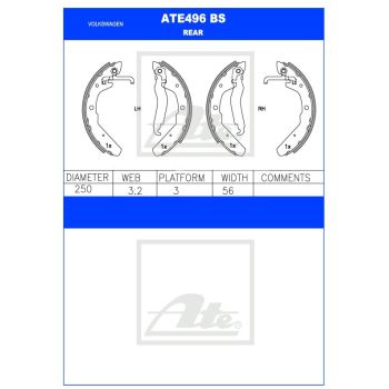 ATE Brake Shoe Set (ATE496BS)