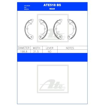 ATE Brake Shoe Set (ATE518BS)