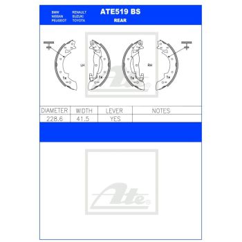 ATE Brake Shoe Set (ATE519BS)