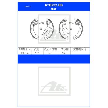 ATE Brake Shoe Set (ATE532BS)