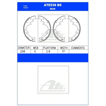 ATE Brake Shoe Set (ATE538BS)