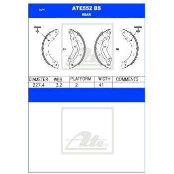 ATE Brake Shoe Set (ATE552BS)