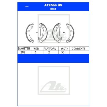 ATE Brake Shoe Set (ATE566BS)